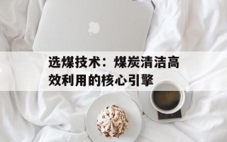 选煤技术：煤炭清洁高效利用的核心引擎