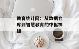 教育统计网：从数据仓库到智慧教育的中枢神经