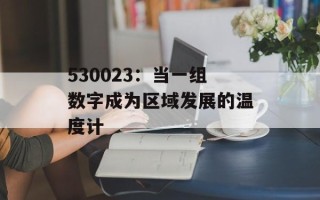 530023：当一组数字成为区域发展的温度计