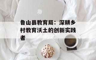 鲁山县教育局：深耕乡村教育沃土的创新实践者