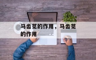 马齿苋的作用，马齿苋的作用
