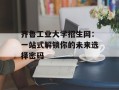 齐鲁工业大学招生网：一站式解锁你的未来选择密码