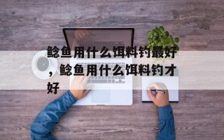 鲶鱼用什么饵料钓最好，鲶鱼用什么饵料钓才好