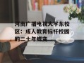 河南广播电视大学东校区：成人教育标杆校园的二十年蝶变
