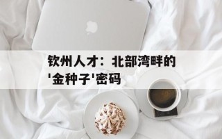 钦州人才：北部湾畔的'金种子'密码