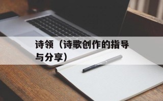 诗领（诗歌创作的指导与分享）