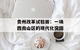 贵州改革试验田：一场西南山区的现代化突围