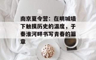 南京夏令营：在明城墙下触摸历史的温度，于秦淮河畔书写青春的篇章