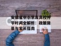 安徽省中小学及高校开学时间全解析：政策背景与家长指南