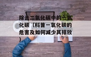 除去二氧化碳中的一氧化碳（科普一氧化碳的危害及如何减少其排放）