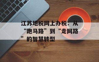 江苏地税网上办税：从“跑马路”到“走网路”的智慧转型
