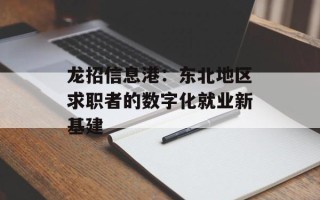 龙招信息港：东北地区求职者的数字化就业新基建