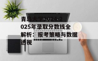 青岛大学2024-2025年录取分数线全解析：报考策略与数据透视
